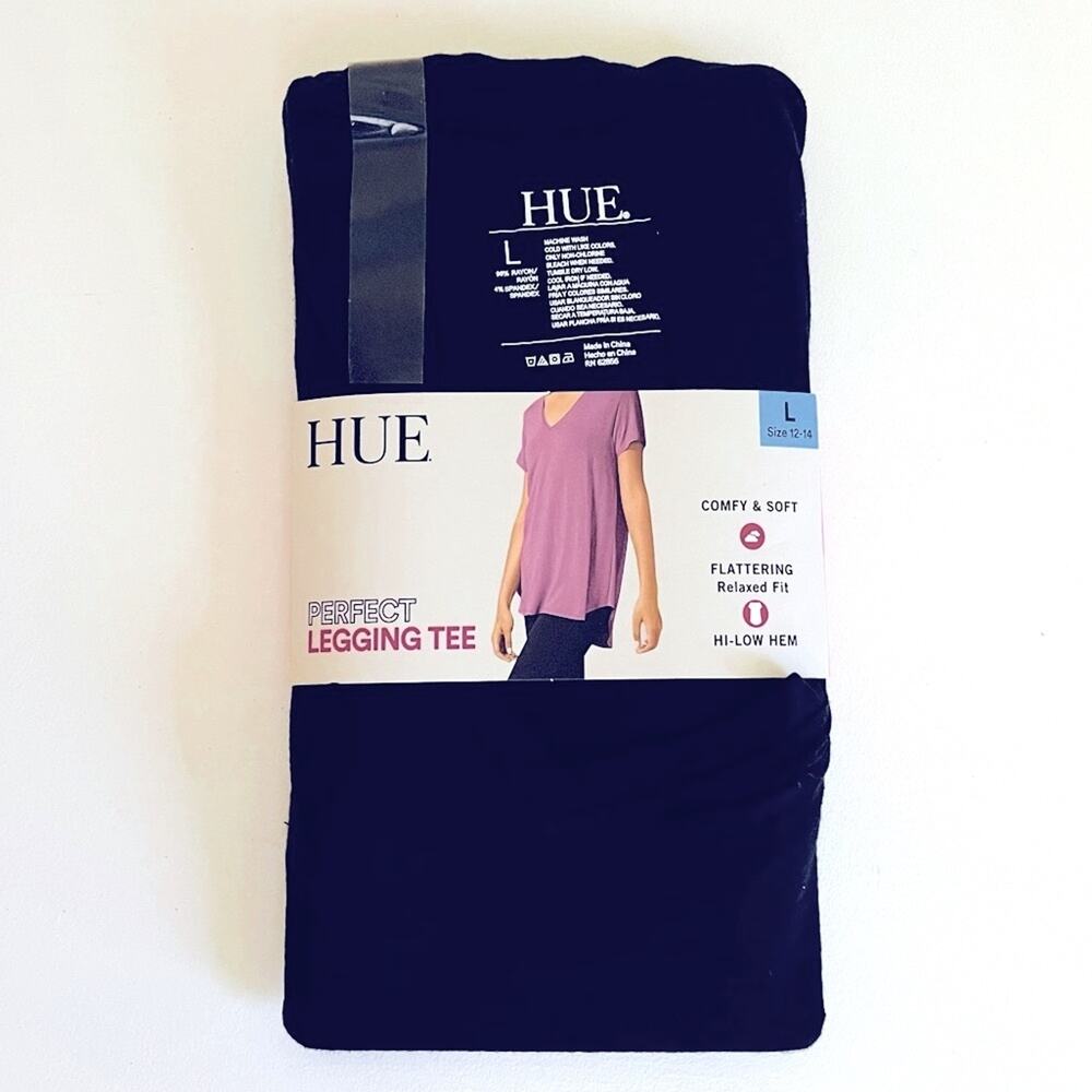 Short Sleeve Legging Tee Shirt Ladies Hue Comfort Fit Activewear Tees